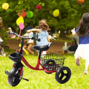 Boys Girls Balance Trikes Comfortable Grip Ergonomic  Metal Polyurethane Toddlers Tricycle for Outdoor for 1‑6 Years Old
